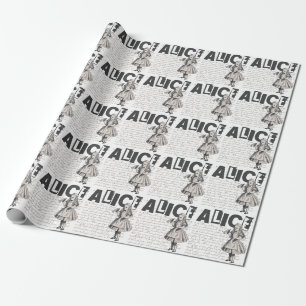 Alice in Sprookjesland met Drink me Fles Grunge Cadeaupapier