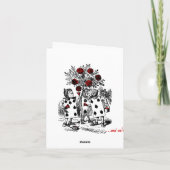 Alice in Sprookjesland Themed dankt u kaardt Bedankkaart (Achterkant)