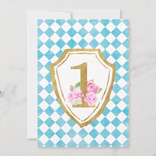 Alice In Wonderland 10e verjaardagsuitnodiging Kaart (Achterkant)