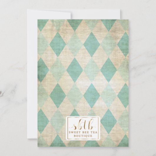 Alice in Wonderland 1e verjaardag Uitnodigingen (Achterkant)