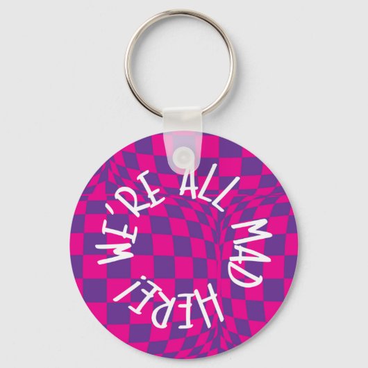 Alice in Wonderland - 5,7 cm basisring Button Sleutelhanger (Voorkant)