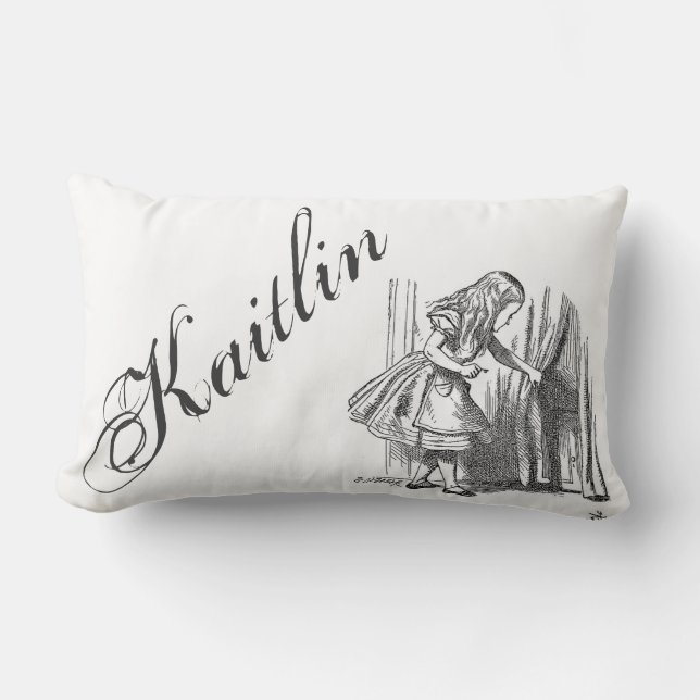  Alice in Wonderland, aangepaste naam antiek Kussen (Voorkant)