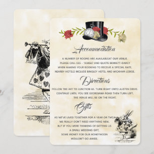 Alice in Wonderland Aanvullende Informatie Kaart