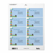 Alice in Wonderland Adresetiketten Etiket (Full Sheet)