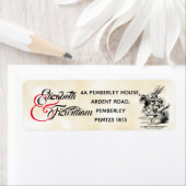 Alice in Wonderland adreslabel Etiket (Insitu)