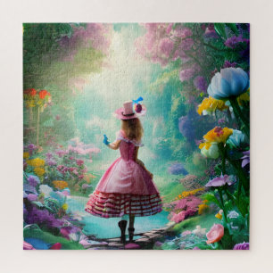 Alice in Wonderland AI genereerde Jigzaag Puzzle Legpuzzel