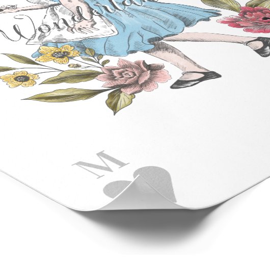  Alice in Wonderland | Alice en Florals Poster (Hoek)