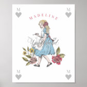  Alice in Wonderland | Alice en Florals Poster (Voorkant)