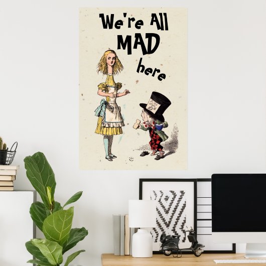 Alice in Wonderland - Alice & Mad Hatter Poster (Thuiskantoor)