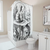 Alice in Wonderland - Alice ontmoet de centrale pi Douchegordijn (In situ)