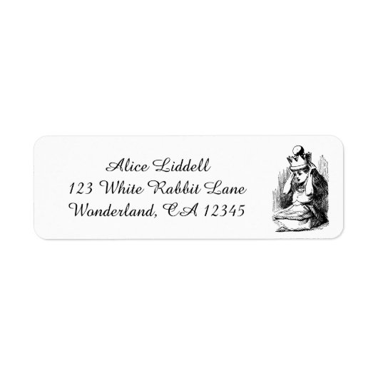Alice in Wonderland, Alice w Queen's Crown Etiket (Voorkant)