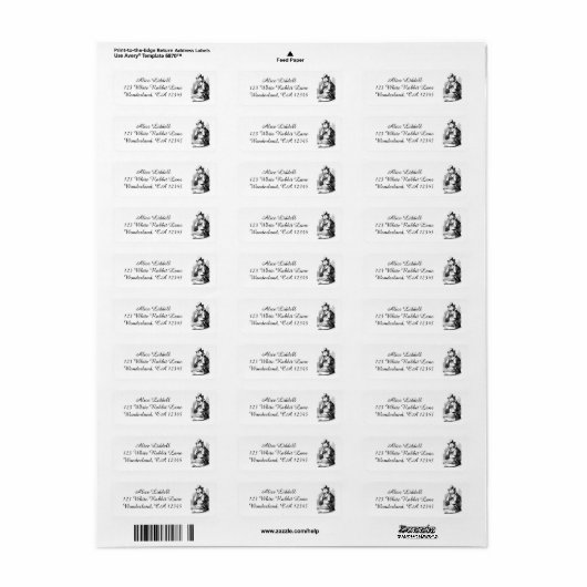 Alice in Wonderland, Alice w Queen's Crown Etiket (Full Sheet)