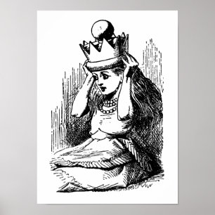 Alice in Wonderland, Alice w Queen's Crown Poster