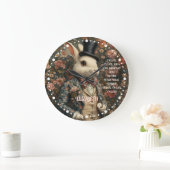 Alice in Wonderland Antieke Witte Konijn Grote Klok (Huis)