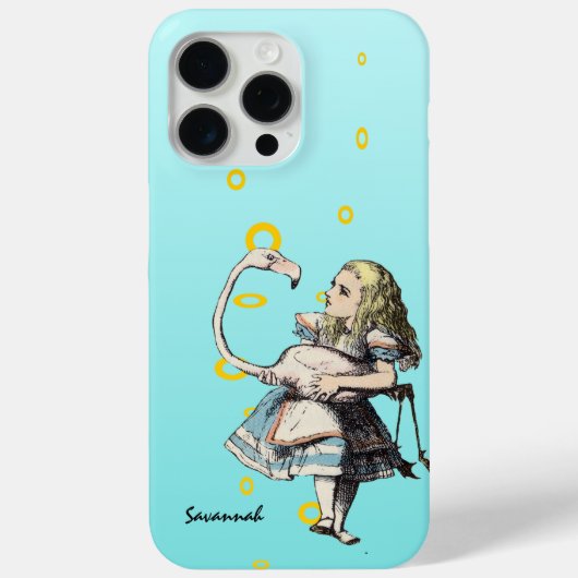 Alice in Wonderland Aqua Flamingo Case-Mate iPhone Case (Achterkant)