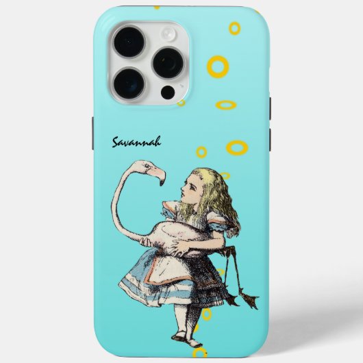 Alice in Wonderland Aqua Flamingo Case-Mate iPhone Case (Achterkant)