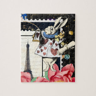  Alice in Wonderland Art White Rabbit Legpuzzel