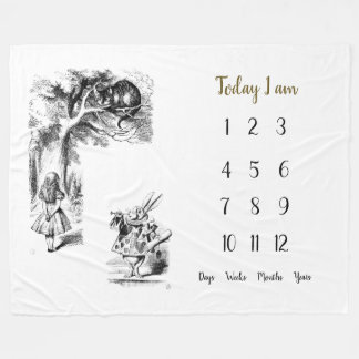 Alice in wonderland - Baby eerste jaar    Fleece Deken
