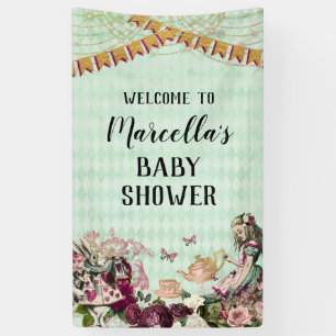 Alice in Wonderland Baby shower Banner