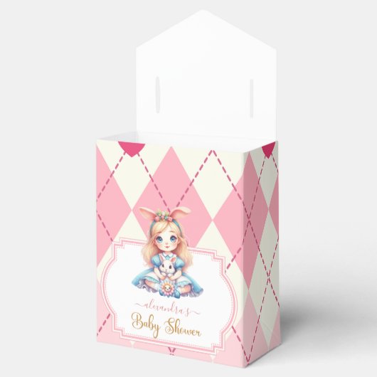 Alice in Wonderland Baby shower Bedankdoosjes (Geopend)