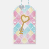 Alice in wonderland baby shower dank u cadeaulabel (Achterkant)