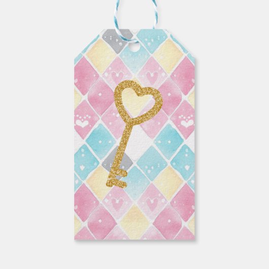 Alice in wonderland baby shower dank u cadeaulabel (Achterkant)