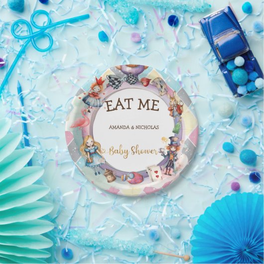 Alice in wonderland baby shower Papier Bord (Feest)