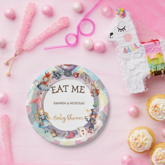 Alice in wonderland baby shower Papier Bord (Feest)