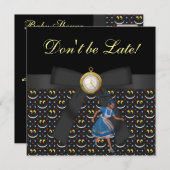 Alice in Wonderland Baby shower Tea Party nodigt u Kaart (Voorkant / Achterkant)