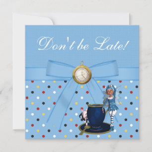 Alice in Wonderland Baby shower Tea Party nodigt u Kaart