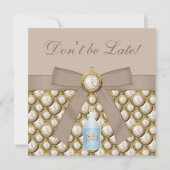 Alice in Wonderland Baby shower Tea Party nodigt u Kaart (Voorkant)