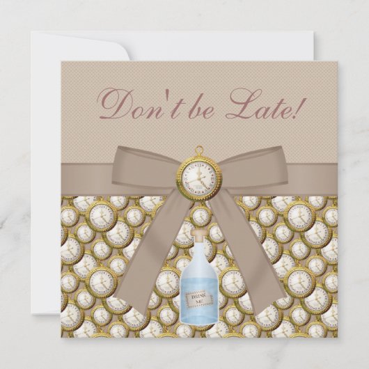 Alice in Wonderland Baby shower Tea Party nodigt u Kaart (Voorkant)