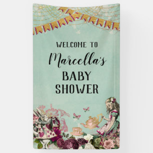 Alice in Wonderland Babyfeestje Spandoek