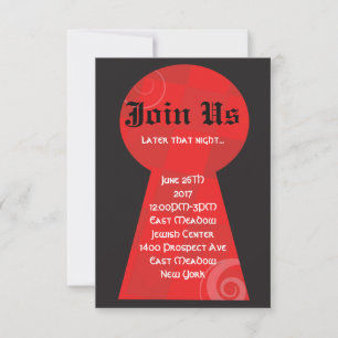 ALICE in WONDERLAND Bat Mitzvah Party Card Kaart