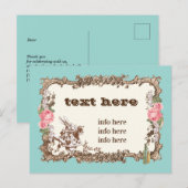 alice in wonderland bedankt briefkaart (Voorkant / Achterkant)