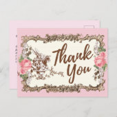 alice in wonderland bedankt briefkaart (Voorkant / Achterkant)