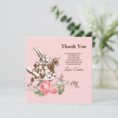 alice in wonderland bedankt kaart (Staand voorkant)