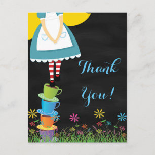 Alice in Wonderland Bedankt Post Kaarten