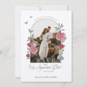 Alice in Wonderland Belangrijke foto van datum Save The Date (Voorkant)