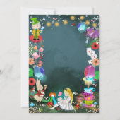 Alice in Wonderland Birthday Invitation Enchanted Kaart (Achterkant)