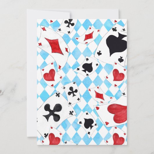 Alice in Wonderland Birthday Kaart (Achterkant)