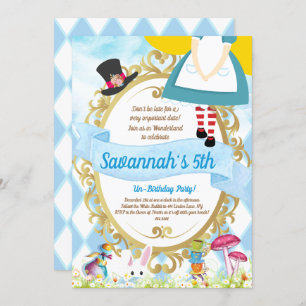 Alice in Wonderland Birthday Party Kaart