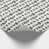 Alice in Wonderland Black/Gold in Table on White Cadeaupapier (Hoek)