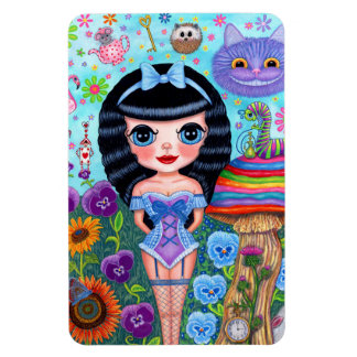 Alice in Wonderland Black Hair Cheshire Cat Cute Magneet