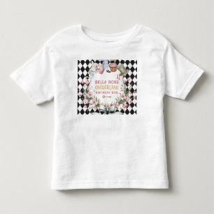 Alice in Wonderland Bloem Frame 1e verjaardag Kinder Shirts