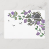 Alice in Wonderland Bloemen Bruiloft Website QR Co Informatiekaartje (Achterkant)