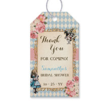 Alice in Wonderland bloemige bruiloftsshower favor