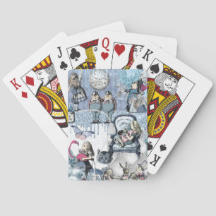 Alice in Wonderland Blue Ice Modern Pokerkaarten