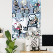 Alice in Wonderland Blue Poster (Thuiskantoor)