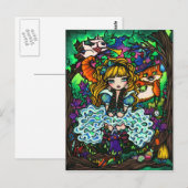 Alice in Wonderland Briefkaart (Voorkant / Achterkant)
